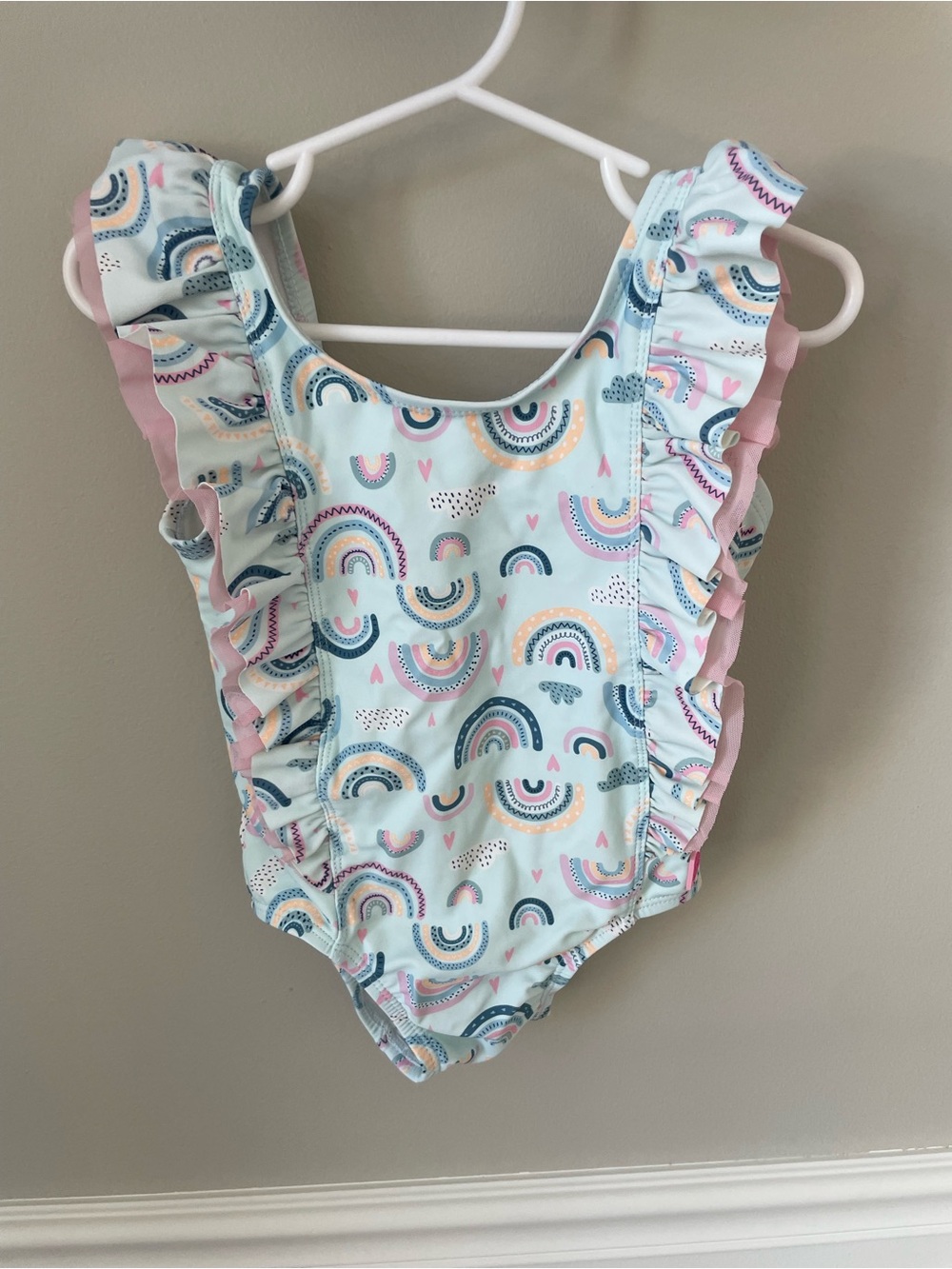 Ruffle Butts Pastel Rainbow Ruffle One-Piece Swimsuit